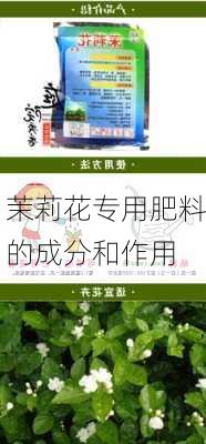 茉莉花专用肥料的成分和作用