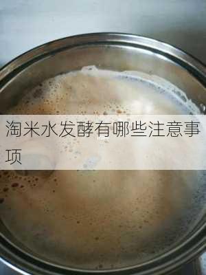 淘米水发酵有哪些注意事项