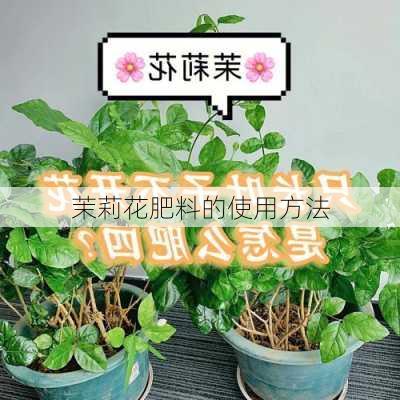 茉莉花肥料的使用方法