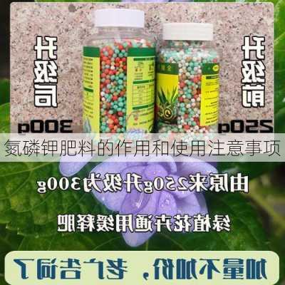 氮磷钾肥料的作用和使用注意事项