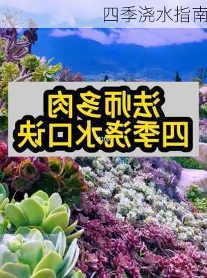 四季浇水指南