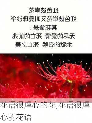 花语很虐心的花,花语很虐心的花语