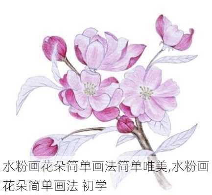 水粉画花朵简单画法简单唯美,水粉画花朵简单画法 初学