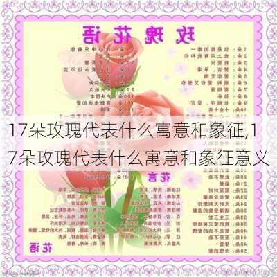 17朵玫瑰代表什么寓意和象征,17朵玫瑰代表什么寓意和象征意义