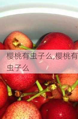 樱桃有虫子么,樱桃有虫子么