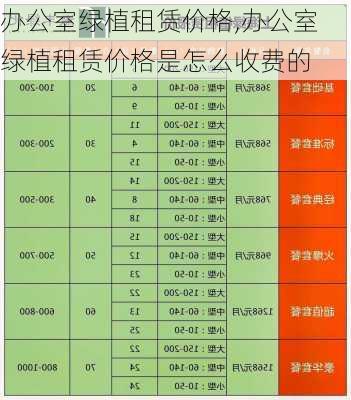 办公室绿植租赁价格,办公室绿植租赁价格是怎么收费的