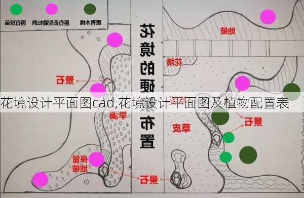 花境设计平面图cad,花境设计平面图及植物配置表