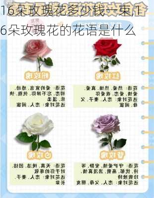 16朵玫瑰花多少钱一束,16朵玫瑰花的花语是什么