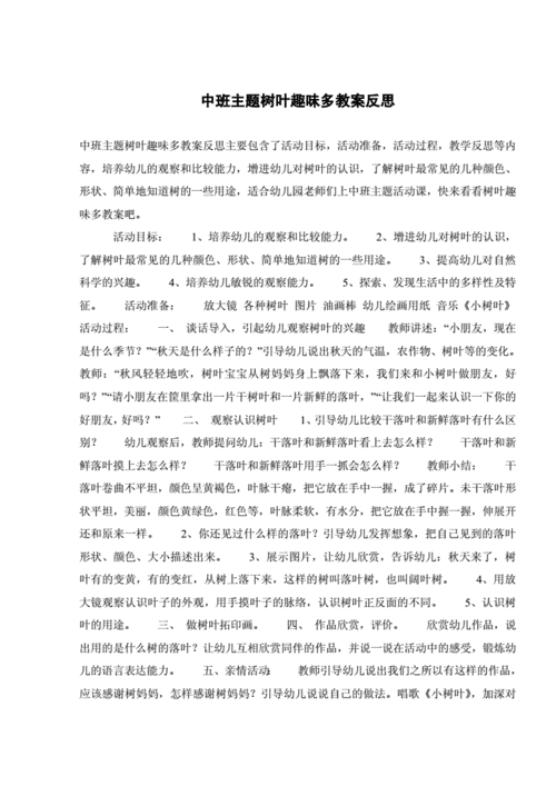 树叶形状多课后反思,树叶形状多教学反思